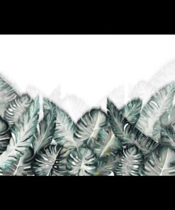 Alternative view of Beyaz Zeminli Yapraklı Duvar Kağıdı - 096