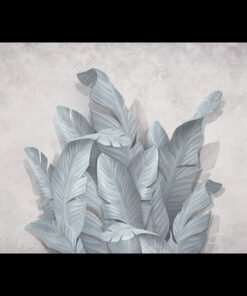 Alternative view of Açık Renk Yapraklı Duvar Kağıdı - 100