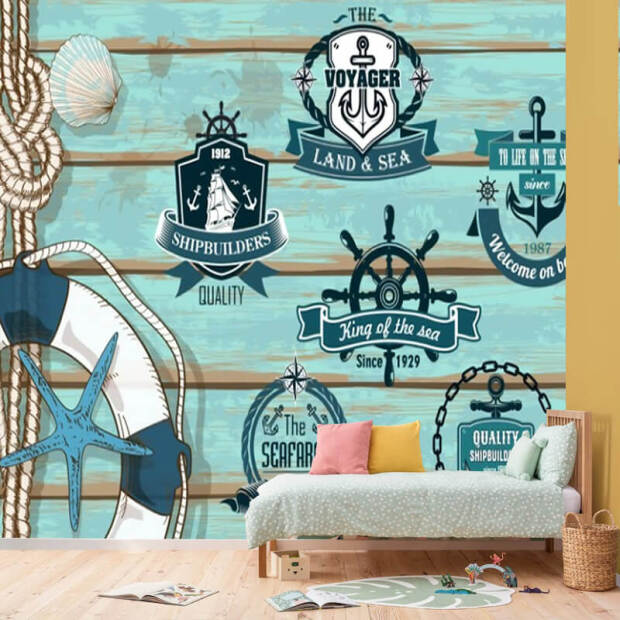 Denizci Çocuk Odası Duvar Kağıdı