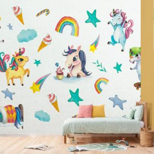 Yıldızlı ve Gökkuşaklı Duvar Kağıdı