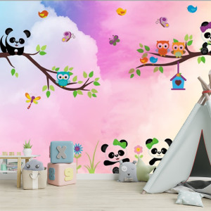 Panda Görselli Duvar Kağıdı