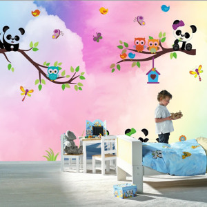 Panda Görselli Duvar Kağıdı