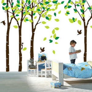 Yeşil Yapraklı Ağaçlı Duvar Kağıdı