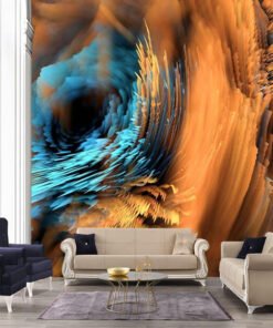 3D Renkli Duvar Kağıdı