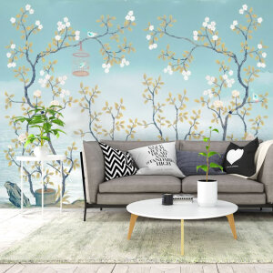 Ağaç ve Çiçekli Duvar Kağıtları