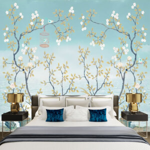 Ağaç ve Çiçekli Duvar Kağıtları