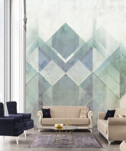 Geometrik Desenli Duvar Kağıdı