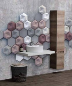 Geometrik Görselli Duvar Kağıdı