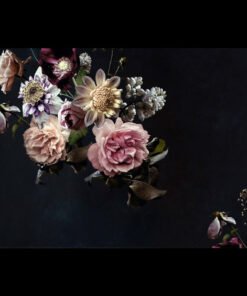 Alternative view of Koyu Renk Üzeri Çiçekli Duvar Kağıdı - 058
