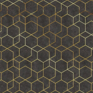 Alternative view of Altın Geometri Motifli Duvar Kağıdı - 120