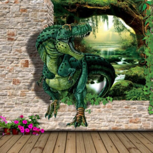 Duvardan Çıkan Trex Duvar Kağıdı