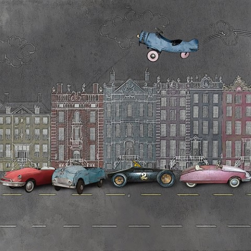 Klasik Araçlar Görselli Duvar Kağıdı