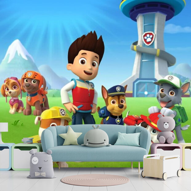 Paw Patrol Çocuk Odası Duvar Kağıdı