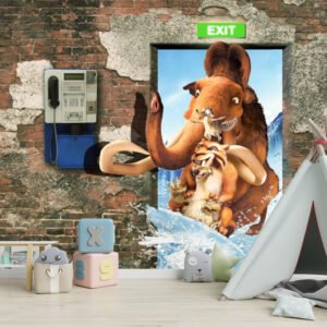 Buz Devri Görselli Duvar Kağıdı