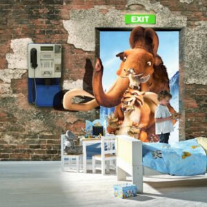 Buz Devri Görselli Duvar Kağıdı