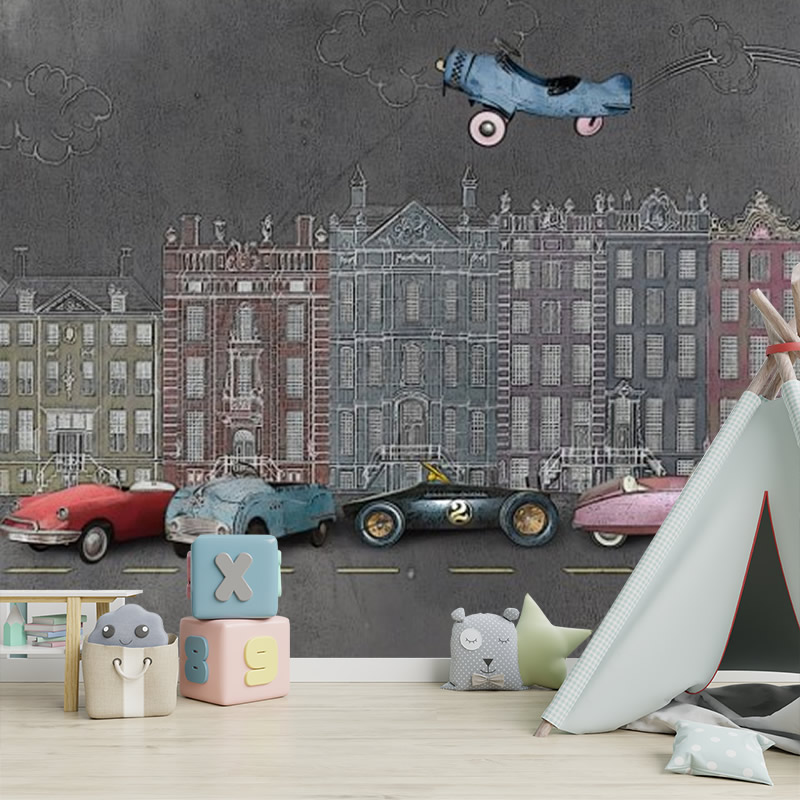 Klasik Araçlar Görselli Duvar Kağıdı