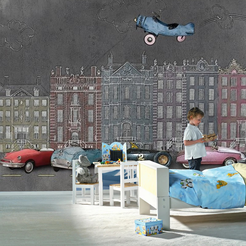 Klasik Araçlar Görselli Duvar Kağıdı