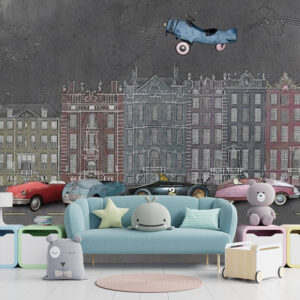 Klasik Araçlar Görselli Duvar Kağıdı