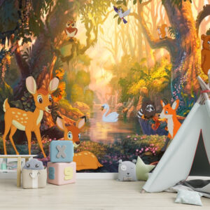 Sevimli Orman Görselli Duvar Kağıdı