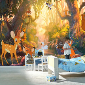 Sevimli Orman Görselli Duvar Kağıdı