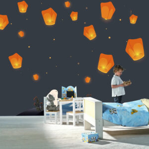 Gece Gökyüzüne Bakan Tavşanlar Duvar Kağıdı