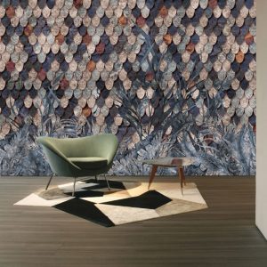 Renkli Pullar Görselli Duvar Kağıdı