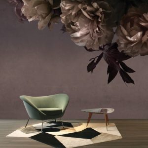 Kahverengi Zeminli Çiçekler