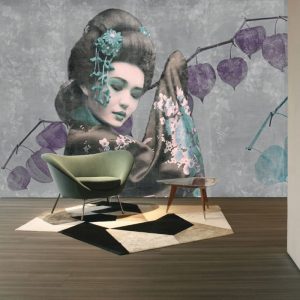 Çiçekli Bayan Duvar Kağıdı