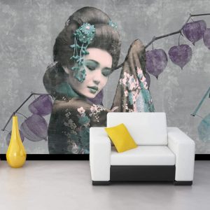 Çiçekli Bayan Duvar Kağıdı