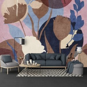 Renkli Çiçekler Duvar Kağıdı