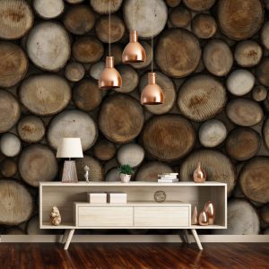 Kütük Görselli Duvar Kağıdı