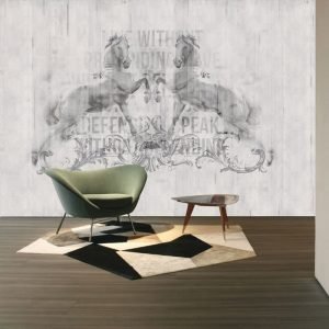 Çift Atlı Görselli Duvar Kağıdı