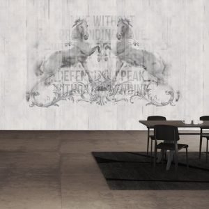 Çift Atlı Görselli Duvar Kağıdı