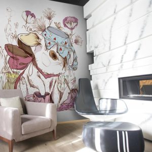 Anime Kedi Görselli Duvar Kağıdı