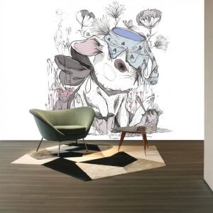 Anime Kedi Görselli Duvar Kağıdı