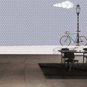 Beyaz Benekli Duvar Kağıdı