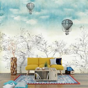 Bulutlar ve Uçan Balonlu Duvar