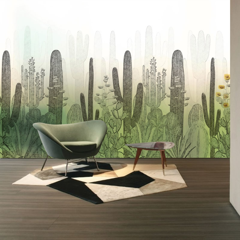 Kaktüs Görselli Duvar Kağıdı