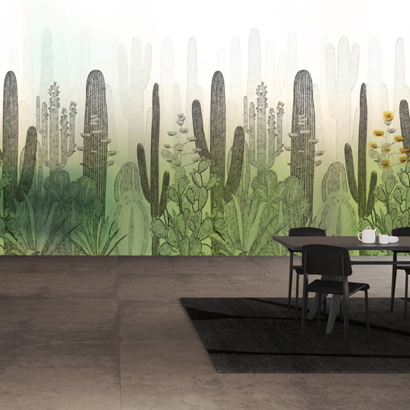 Kaktüs Görselli Duvar Kağıdı
