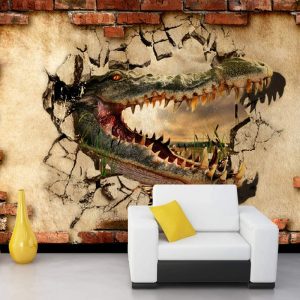 Taş Duvardan Çıkan Dinozor