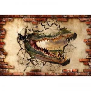 Taş Duvardan Çıkan Dinozor
