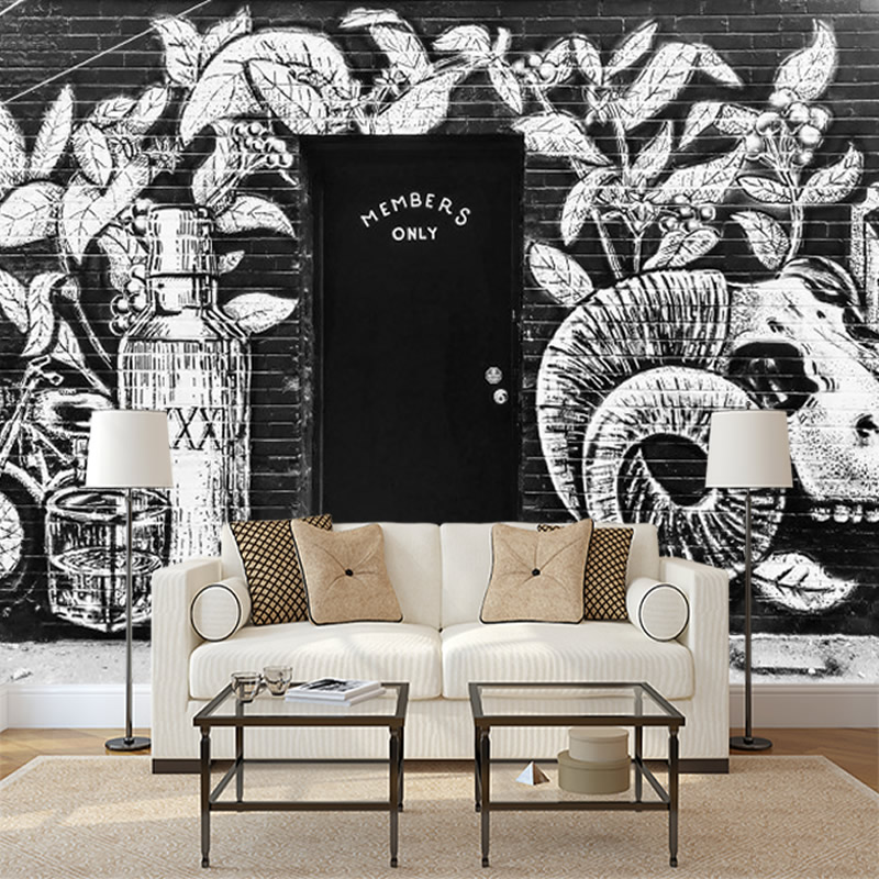 Şişe Görselli Duvar Kağıdı