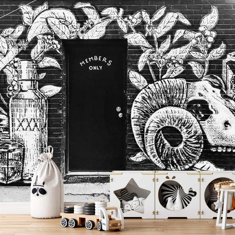 Şişe Görselli Duvar Kağıdı