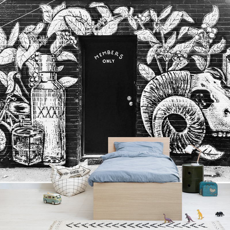 Şişe Görselli Duvar Kağıdı