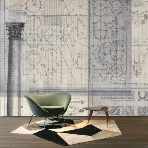 Mimari Çizim Görselli Duvar Kağıdı