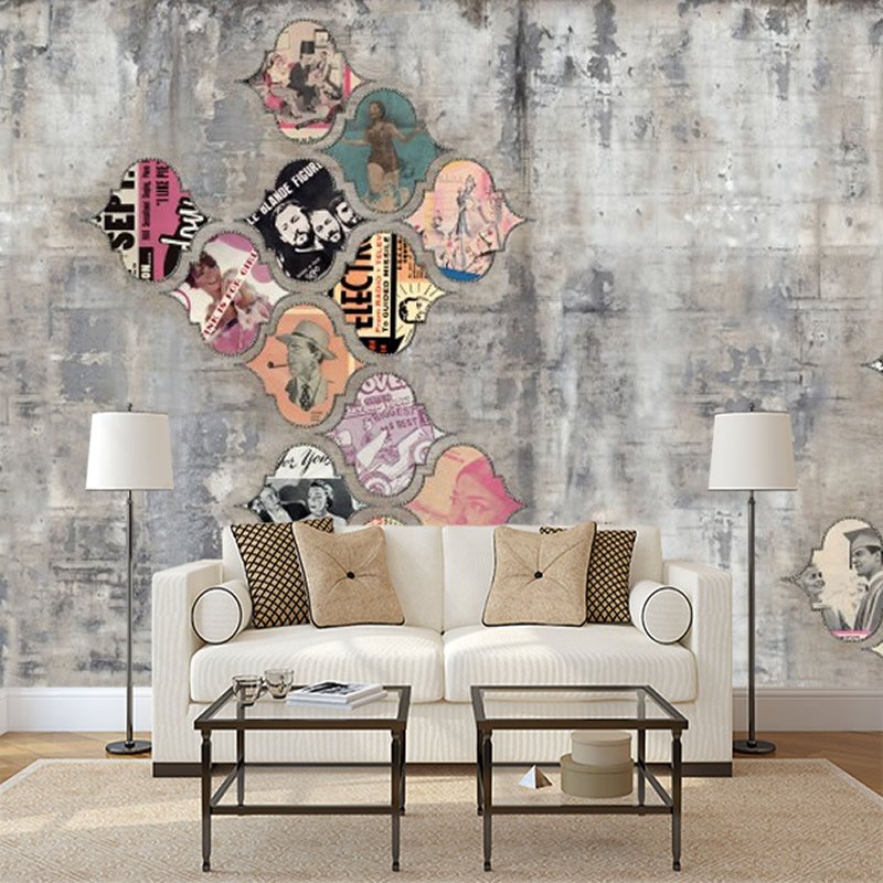 Duvar Üzeri Stickerli Duvar Kağıdı