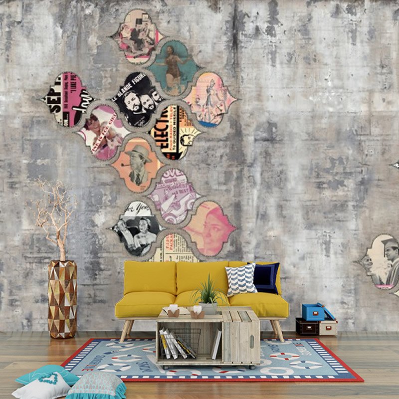 Duvar Üzeri Stickerli Duvar Kağıdı