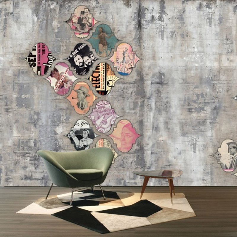 Duvar Üzeri Stickerli Duvar Kağıdı