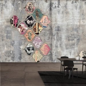 Duvar Üzeri Stickerli Duvar Kağıdı