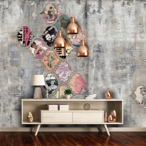 Duvar Üzeri Stickerli Duvar Kağıdı